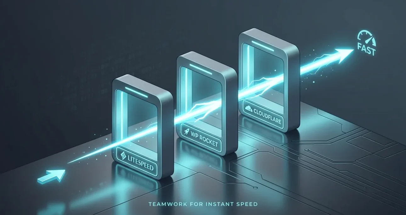 Best Caching Setup for WordPress (LiteSpeed vs WP Rocket vs Cloudflare)